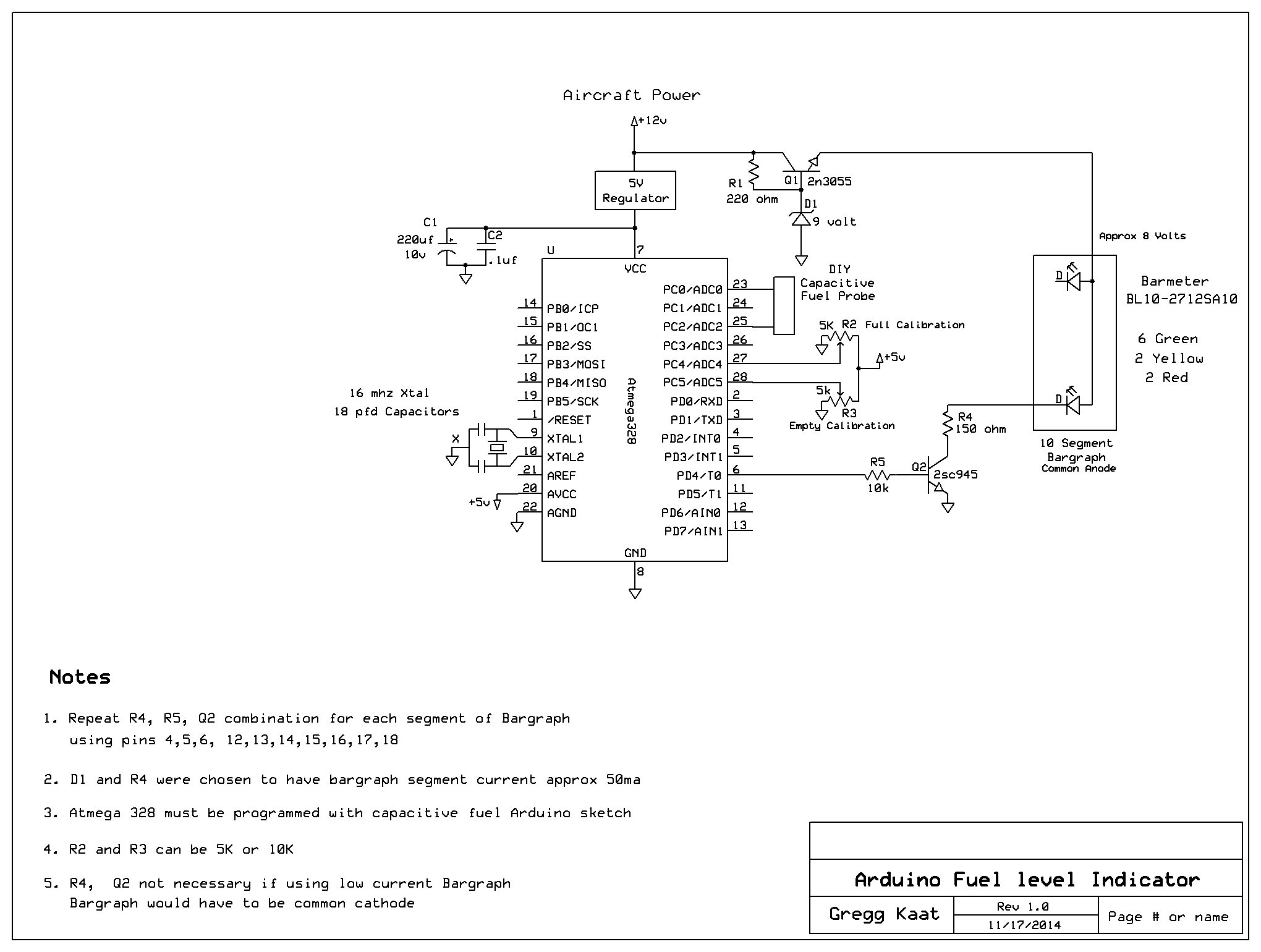 arduino fuel level