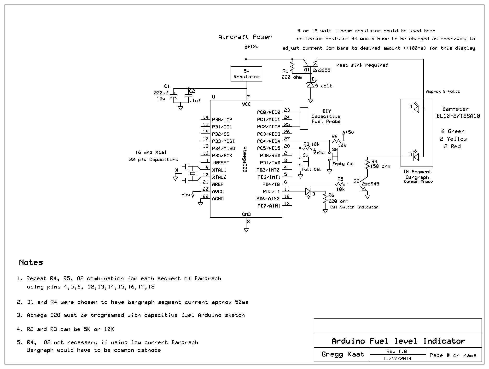 Updated Arduino Fuel level