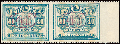 turquoise blue - attached pair, imperforate between