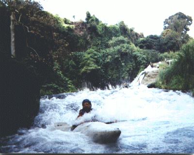 Dave Greenwald on Actopan River, Veracruz, Mexico<BR>
(photo by Bill Robertson)