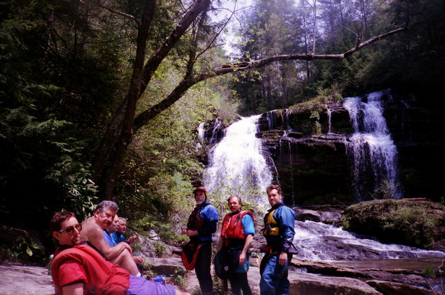 Mark Pavkovich, Leon Phillips, Jeff Prycl, Wayne Carey, & Jeff Thomas at Long Creek Falls