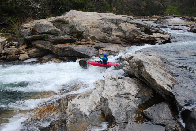 Wayne Carey Running Boof Line at Bull Sluice (photo by Judi Fordyce)