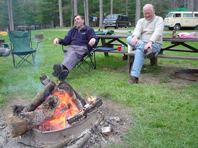 Jeff Prycl and Mike Gilchrist at Campground (photo by Jeff Macklin)
