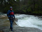 Tom Bonfini at Confluence of Laurel Creek and Big Sandy Creek (photo by Keith Pasqueriello)