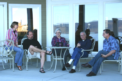 Sam and the 4 Ragsdales on the veranda