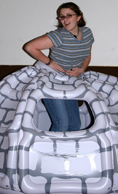 Girl in "Igloo Skirt"