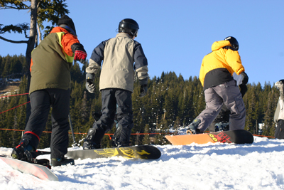 Mark, Nick, & Collin on snowboards