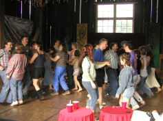 Contra-dancing in the barn
