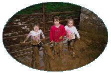 Girls in the mud