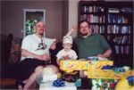 Roland's 3rd birthday; Uncle Bob and Dad