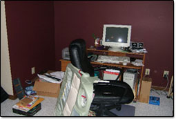 Before - Turning an office into a playroom