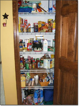 Before photo of a pantry