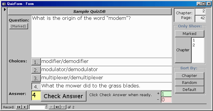 Quiz Database