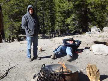 Mark and Ora in camp