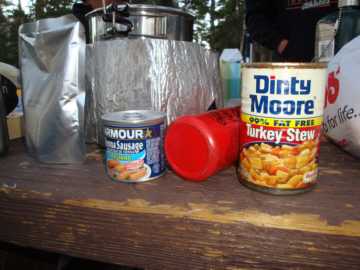 First-night dinner preparations