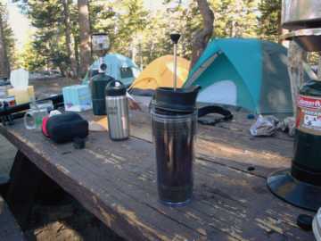 French pressed Peet's coffee