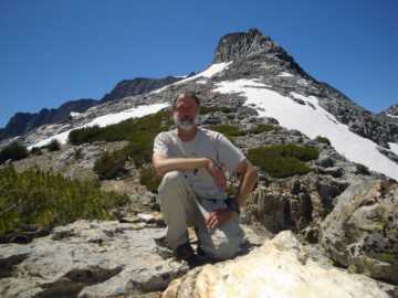 Mike near unnamed peak above Davis Lake
