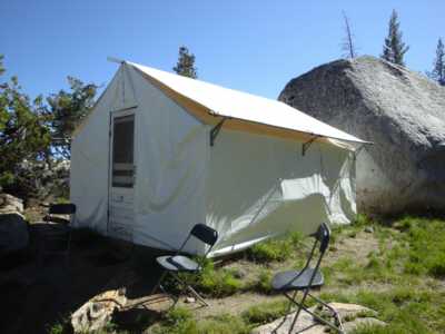 We shared this tent cabin at Sunrise High Sierra Camp with another couple