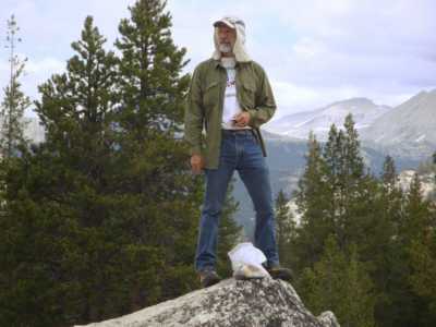 Mike's preferred type of lunch spot - atop a big rock with a view