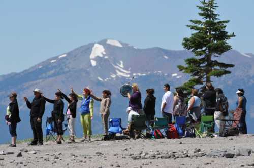 Some 'spiritual' folks celebrating Mt Shasta