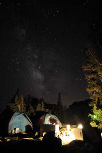 Milky Way over camp