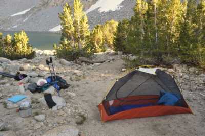 Camp at Loch Leven Lake