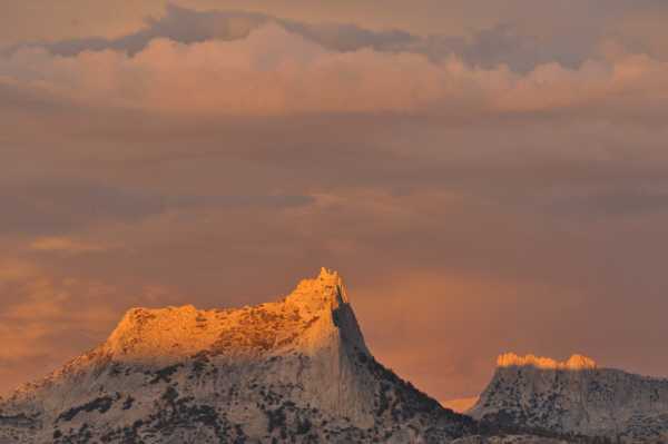 Classic Sierra sunset, Cathedral Peak