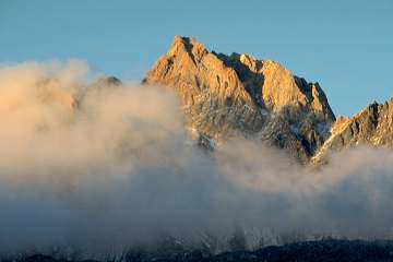 sunset after snow