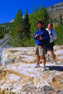 playing at Tioga Pass