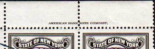 Printing was done by "American Banknote Company" for 1943 on