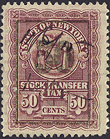 red lilac w/ green overprint