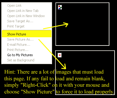 If any of the many images do not load, Right-Click on image and choose Show Picture to force it to load