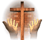 HANDS UPLIFTED TO THE CROSS