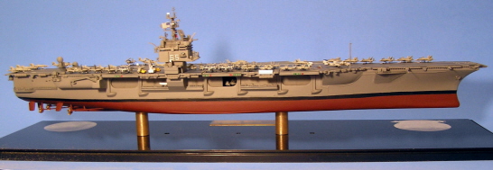 Starboard side view of the completed model.