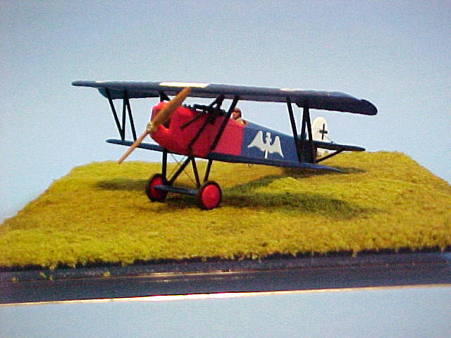 Completed Fokker D-VII, front view.