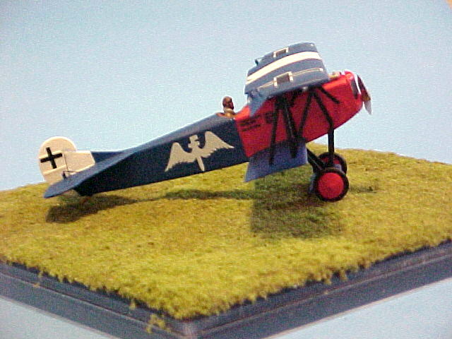Right side view of the Fokker D-VII, showing the distinctive white winged marking.