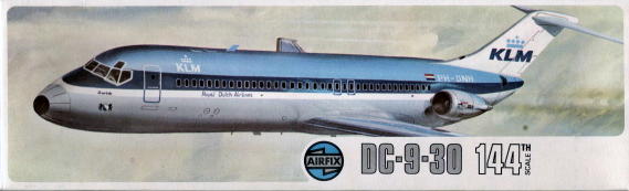 Boxtop scan of the Airfix DC-9-30 model.
