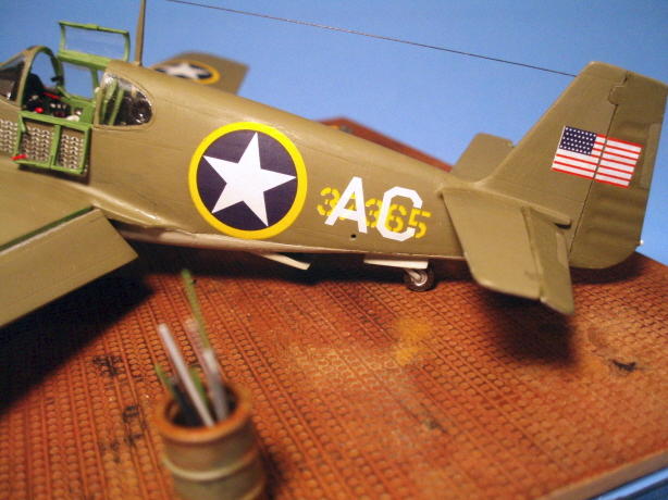 One of those little details I love to work into a model - all Mustangs had a lifting tube that ran the width of the fuselage, about halfway between the back edge of the wing and the stabilizer, near the bottom of the fuselage, which I added with a No. 75 drill bit.