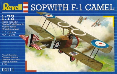 Boxtop scan of the Revell-Germany Sopwith Camel kit.