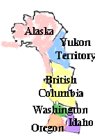 Map of northwest