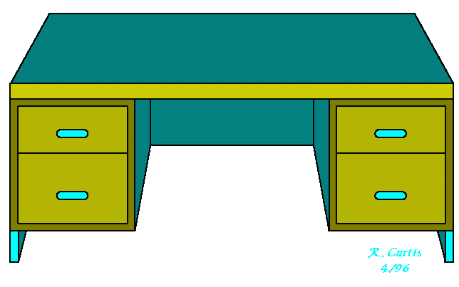 Randy's Desk made with Microsoft Draw