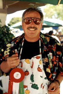 The winner of the salsa judging contest.