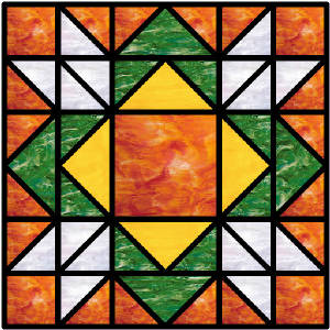 Laurel wreath quilt square