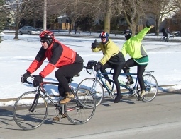 photo of bike riders on the road at ABC 2009 ride