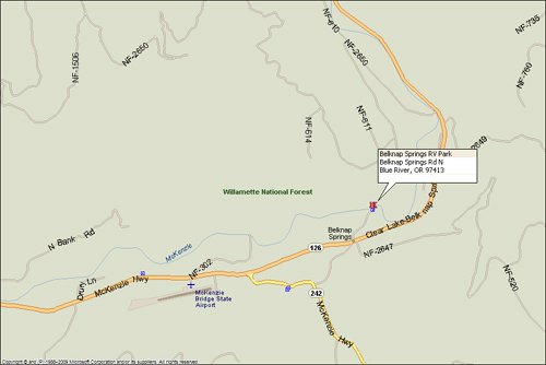 Belknap RV Park Map