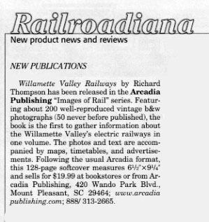 Railfan & Railroad
        magazine review