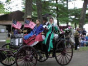 President and Mrs. Lincoln in a carriage