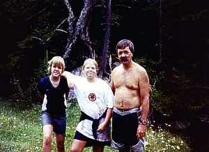 Angie, Missy, and Me after Exiting Sinks