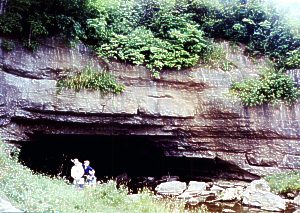 Missy and Angie at Entrance to Sinks