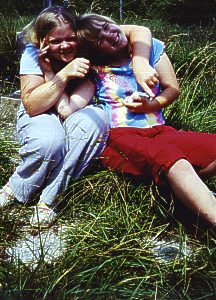 Missy and Angie at Black Mountain Benchmark